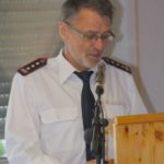 Ansprache an die Versammelten durch den Kommandanten Bruno Dentz Ansprache an die Versammelten.