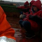 Es regnet Altpapiersammlung 2016 - im Regen durch die Straßen